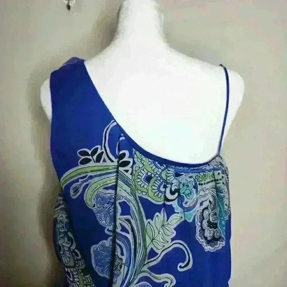 ENFOCUS Studio women's paisley print blue dress size 8 - Picture 5 of 8